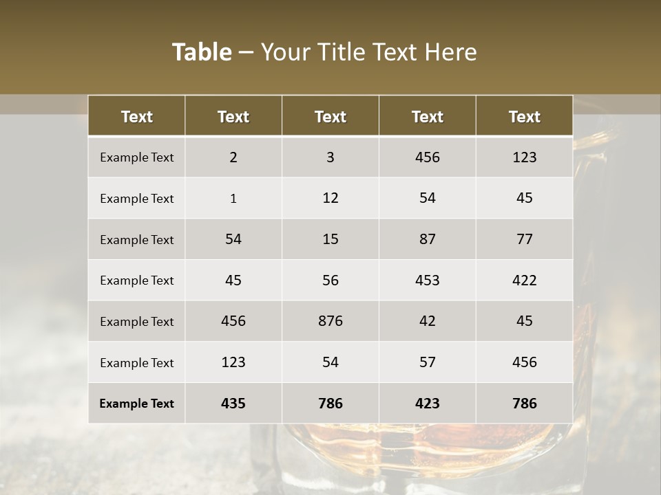 Reflection Luxury Brandy PowerPoint Template