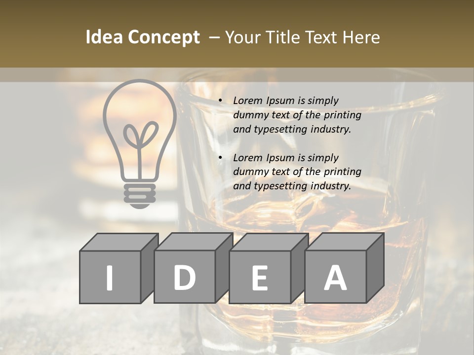 Reflection Luxury Brandy PowerPoint Template