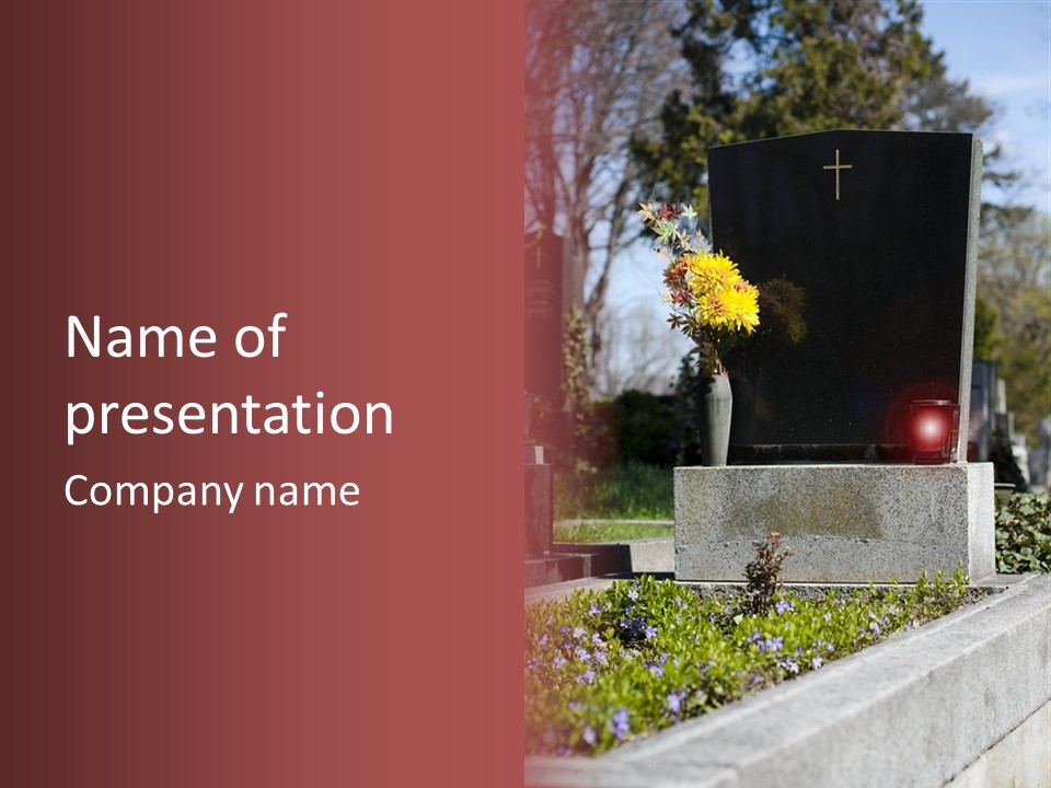 Digger Inscription Stone PowerPoint Template