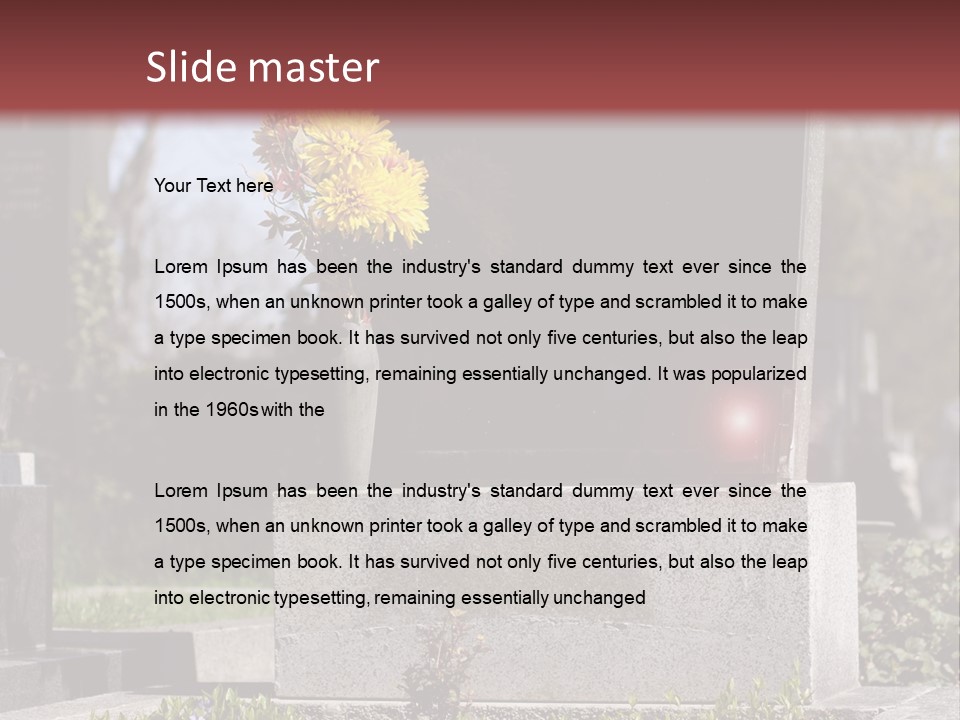 Digger Inscription Stone PowerPoint Template