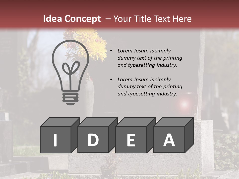 Digger Inscription Stone PowerPoint Template