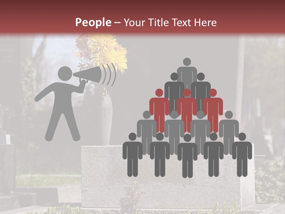 Digger Inscription Stone PowerPoint Template