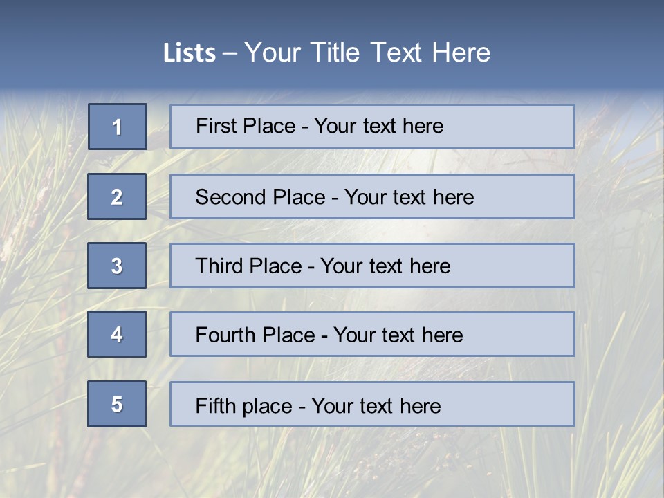 Vegetable Pines Nature PowerPoint Template