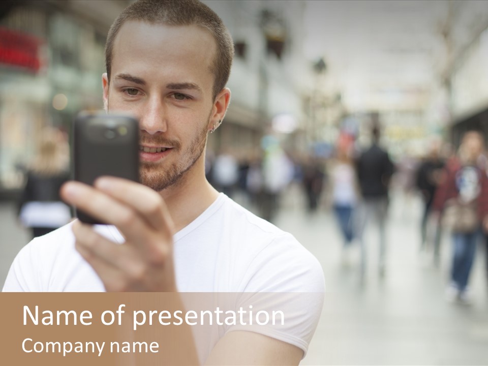 Cellphone Wireless Device PowerPoint Template