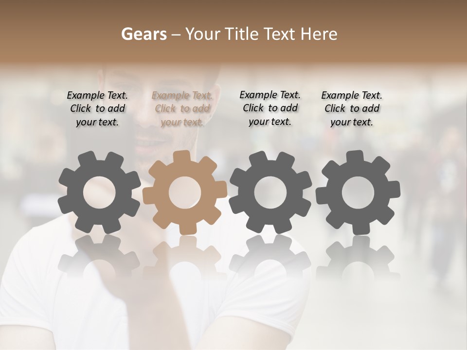 Cellphone Wireless Device PowerPoint Template