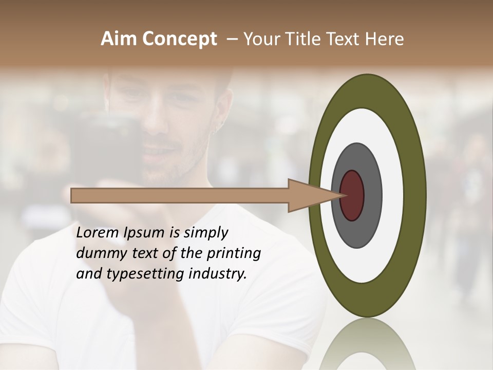 Cellphone Wireless Device PowerPoint Template