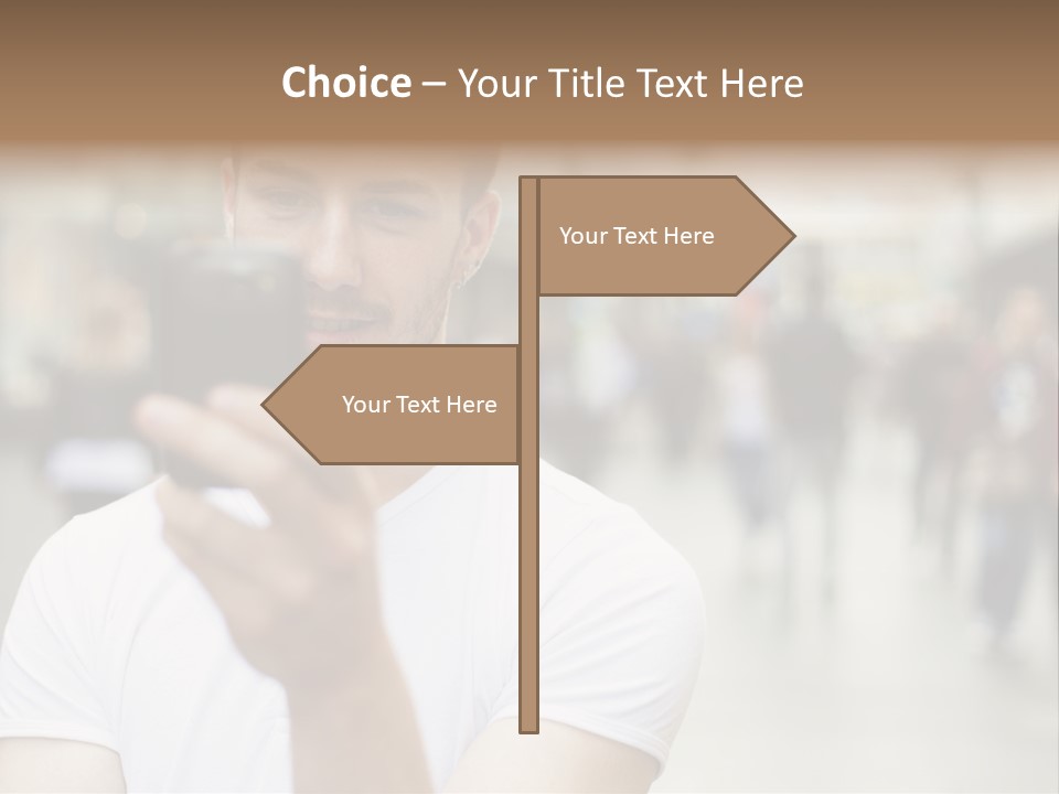 Cellphone Wireless Device PowerPoint Template