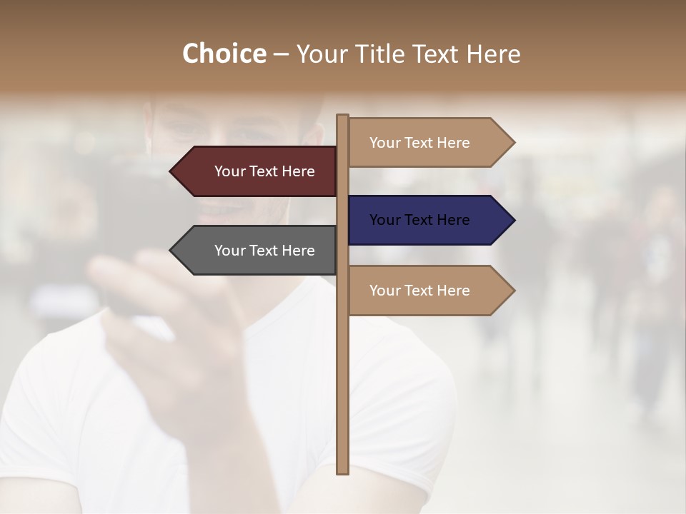 Cellphone Wireless Device PowerPoint Template