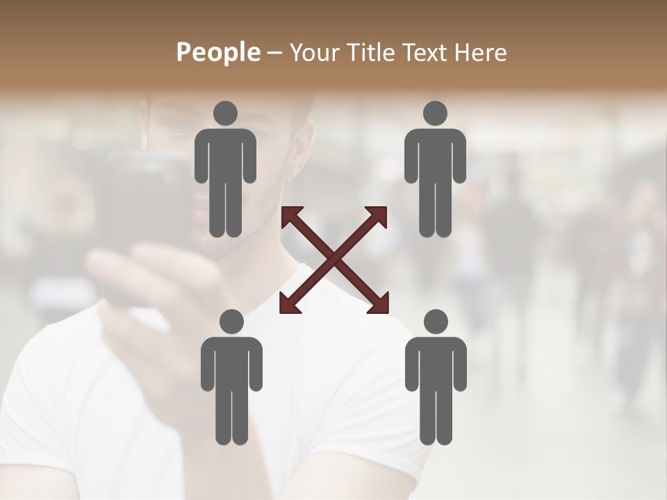 Cellphone Wireless Device PowerPoint Template