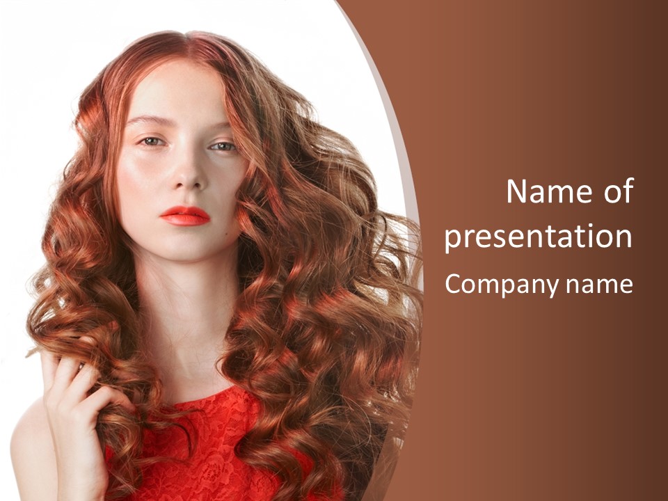 Portrait Makeup Attractive PowerPoint Template