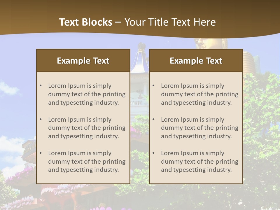 Capital Meditation Architecture PowerPoint Template