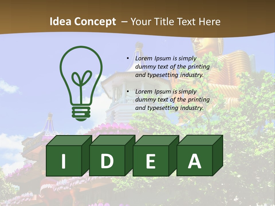 Capital Meditation Architecture PowerPoint Template