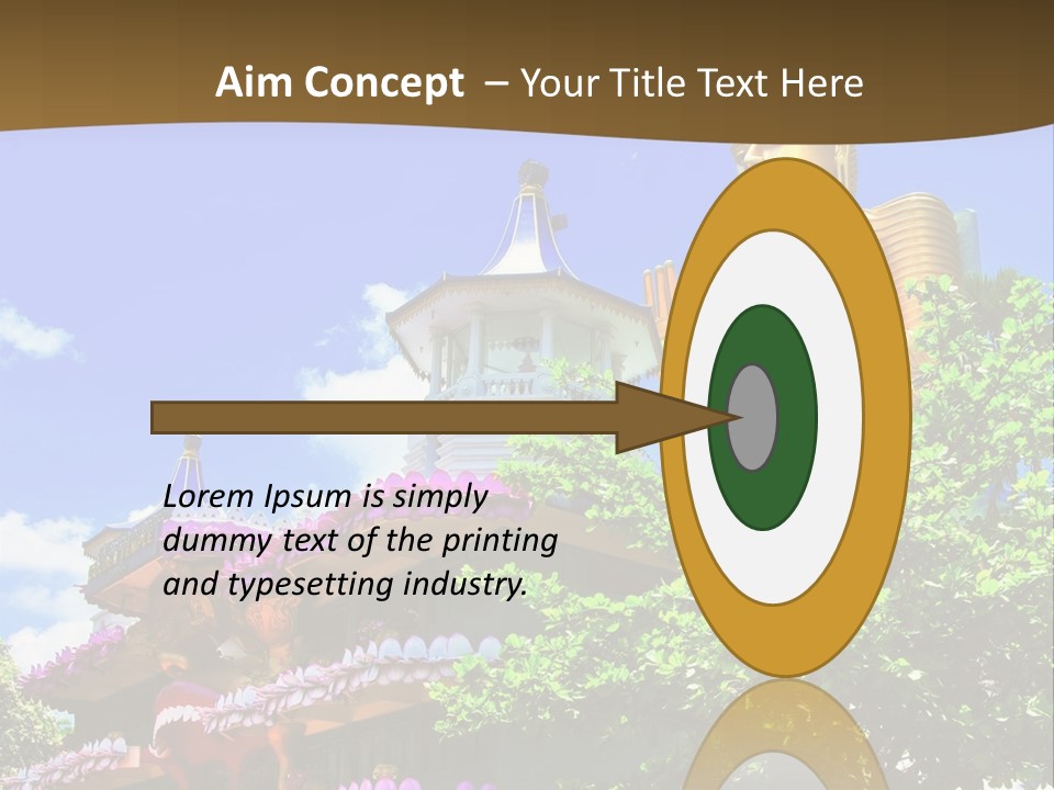 Capital Meditation Architecture PowerPoint Template