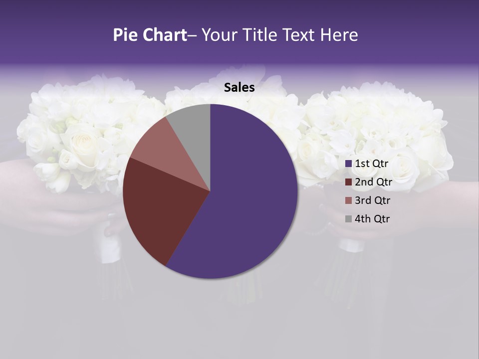 Three Bouquets Flowers PowerPoint Template