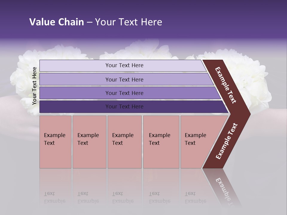 Three Bouquets Flowers PowerPoint Template