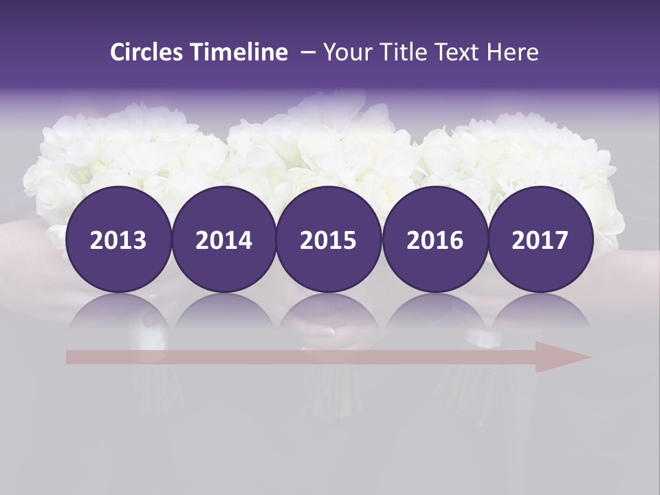 Three Bouquets Flowers PowerPoint Template