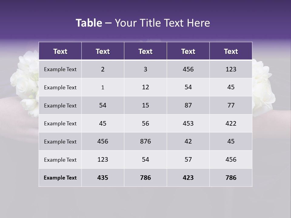 Three Bouquets Flowers PowerPoint Template
