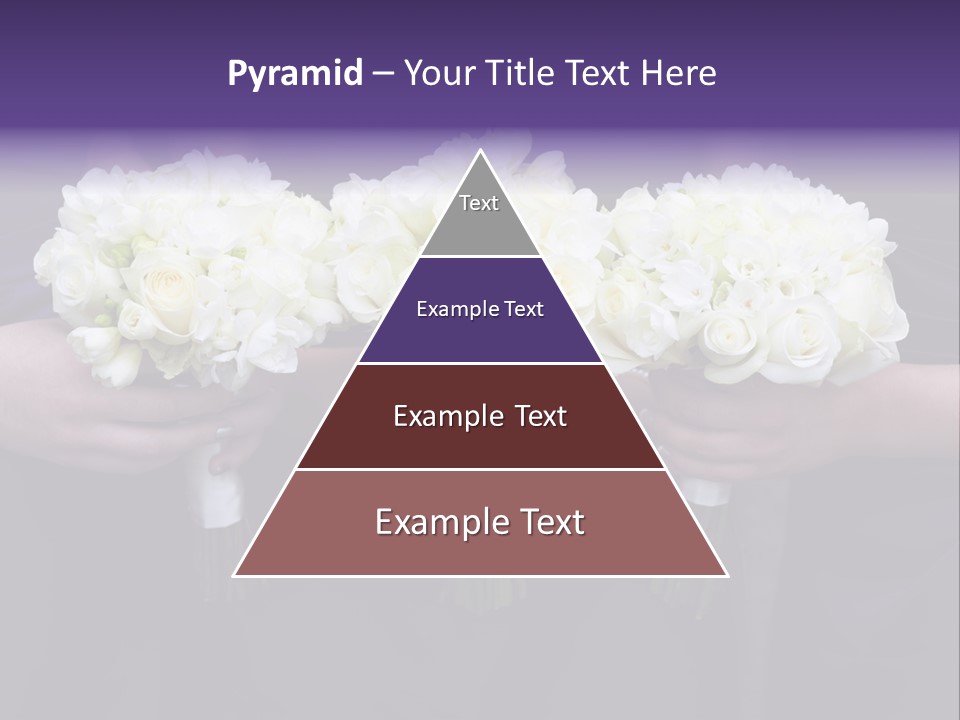 Three Bouquets Flowers PowerPoint Template