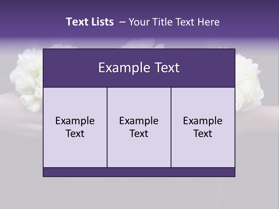 Three Bouquets Flowers PowerPoint Template