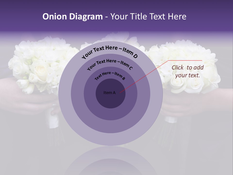 Three Bouquets Flowers PowerPoint Template