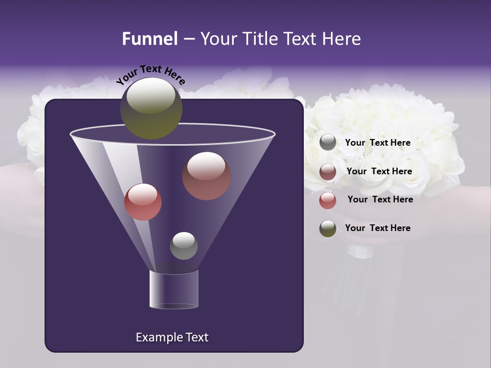 Three Bouquets Flowers PowerPoint Template