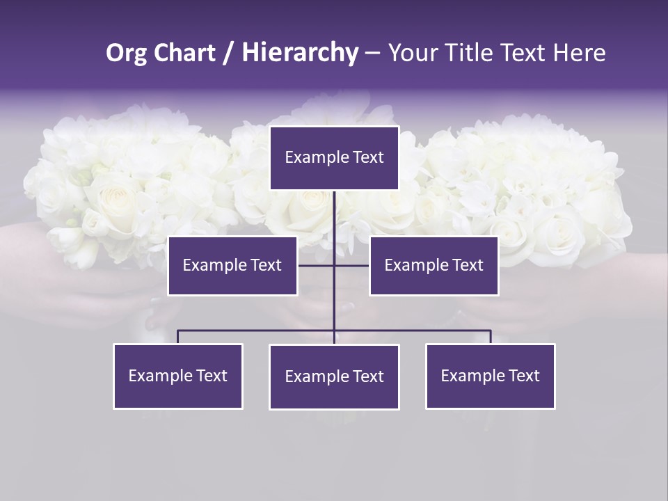 Three Bouquets Flowers PowerPoint Template