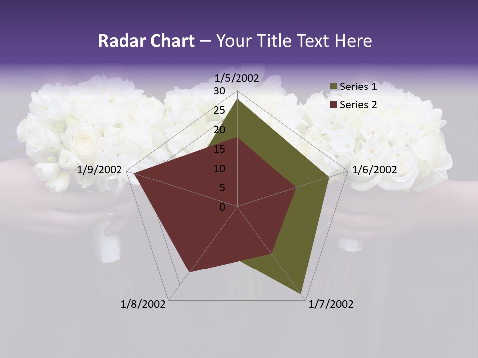Three Bouquets Flowers PowerPoint Template