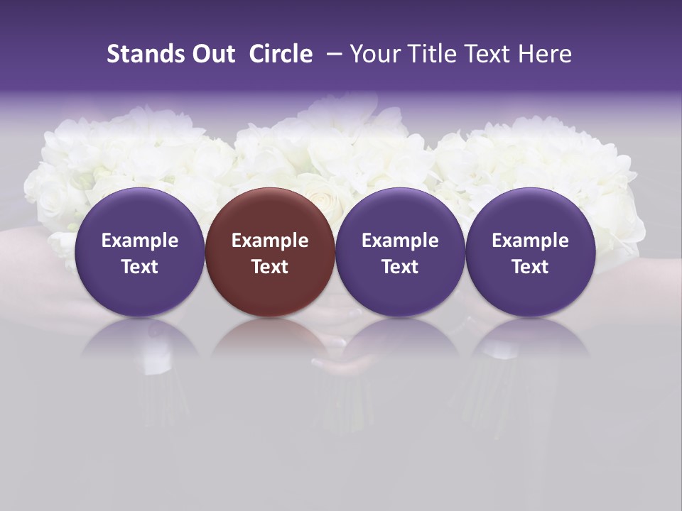 Three Bouquets Flowers PowerPoint Template