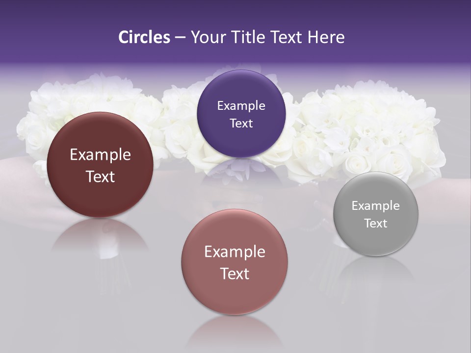 Three Bouquets Flowers PowerPoint Template
