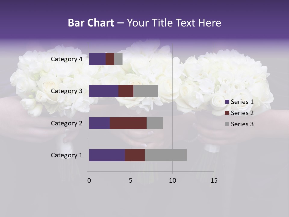 Three Bouquets Flowers PowerPoint Template