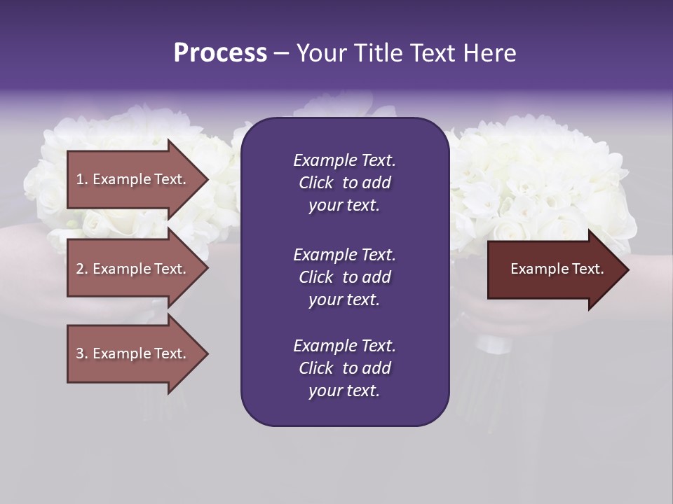 Three Bouquets Flowers PowerPoint Template