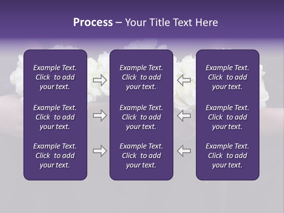 Three Bouquets Flowers PowerPoint Template