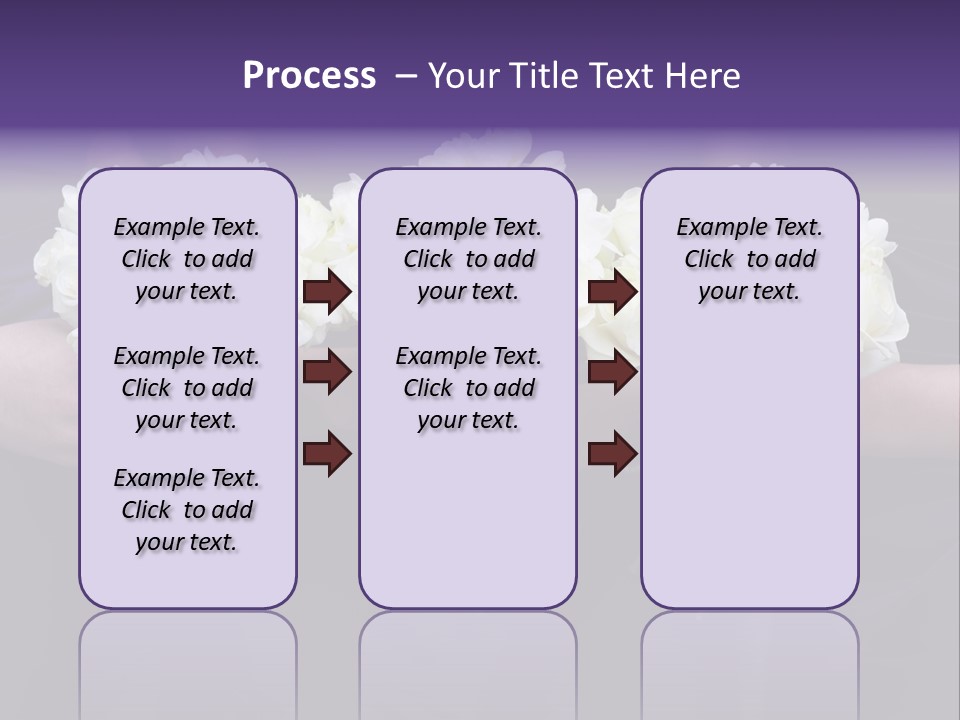 Three Bouquets Flowers PowerPoint Template