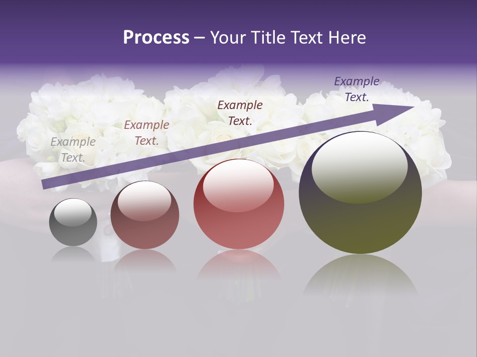 Three Bouquets Flowers PowerPoint Template