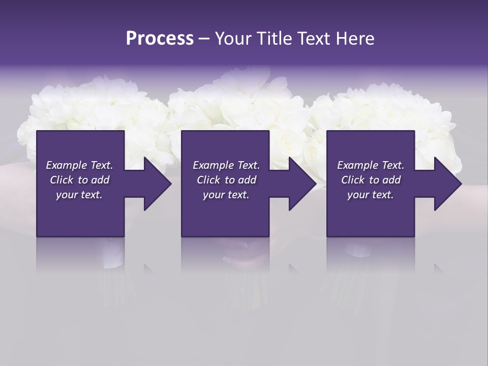 Three Bouquets Flowers PowerPoint Template