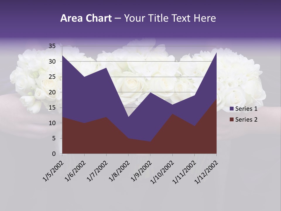 Three Bouquets Flowers PowerPoint Template