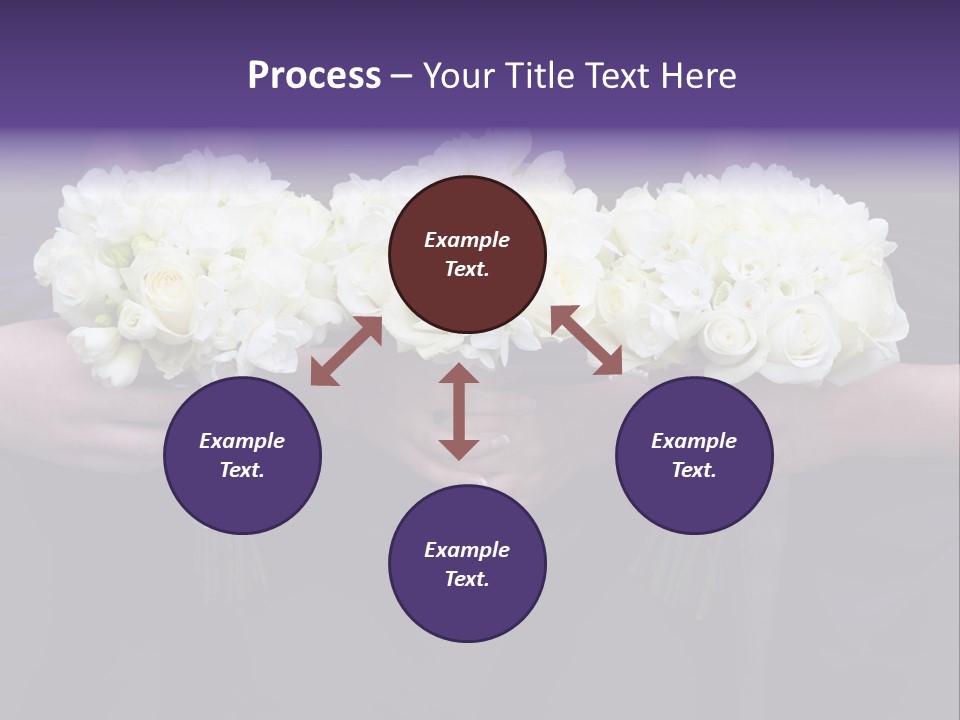 Three Bouquets Flowers PowerPoint Template