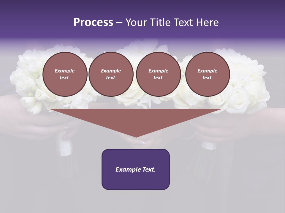 Three Bouquets Flowers PowerPoint Template