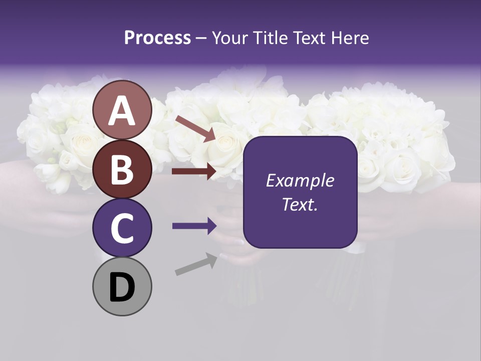 Three Bouquets Flowers PowerPoint Template