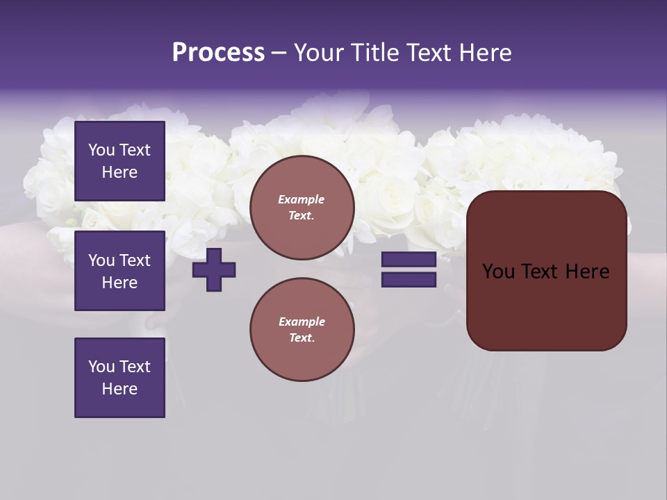 Three Bouquets Flowers PowerPoint Template