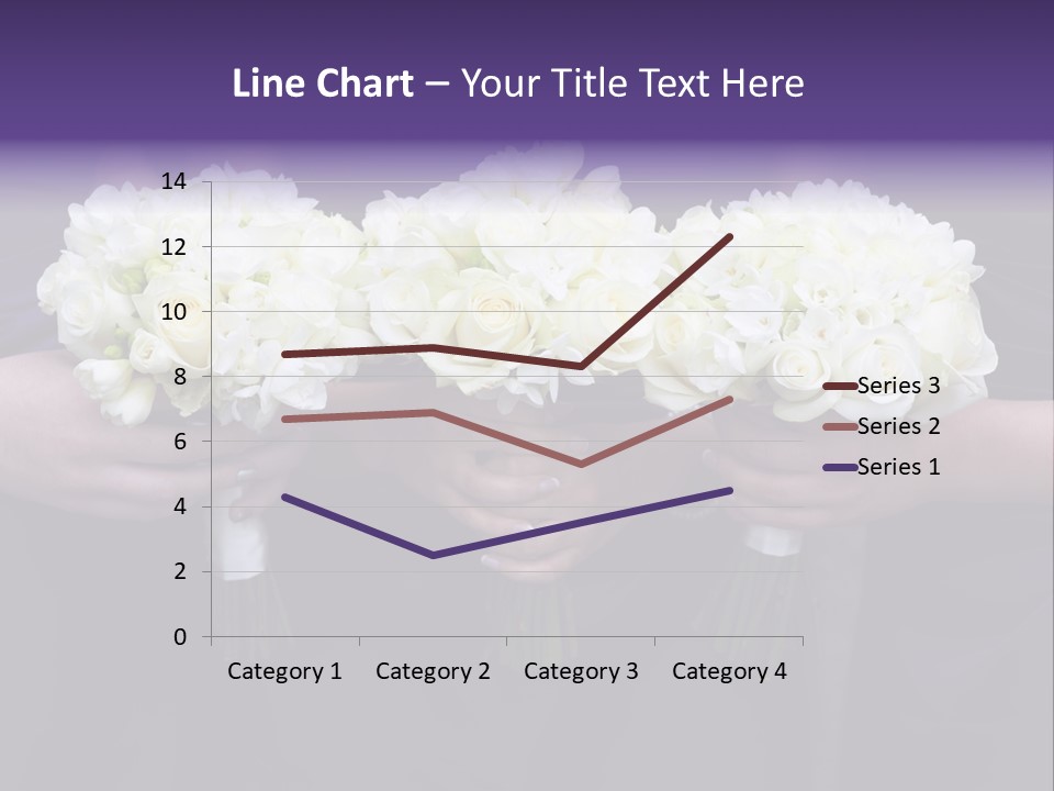 Three Bouquets Flowers PowerPoint Template