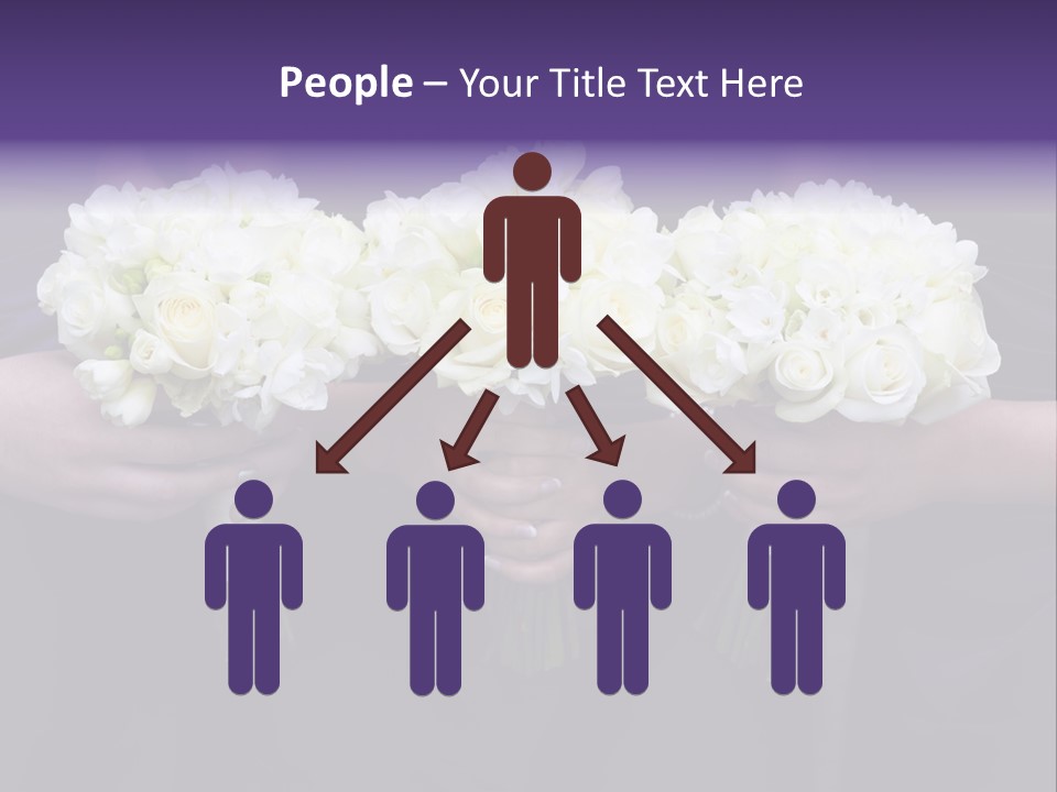 Three Bouquets Flowers PowerPoint Template
