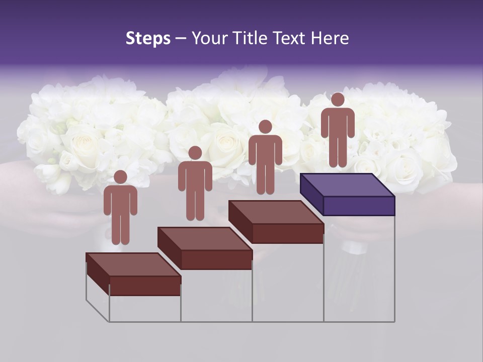 Three Bouquets Flowers PowerPoint Template