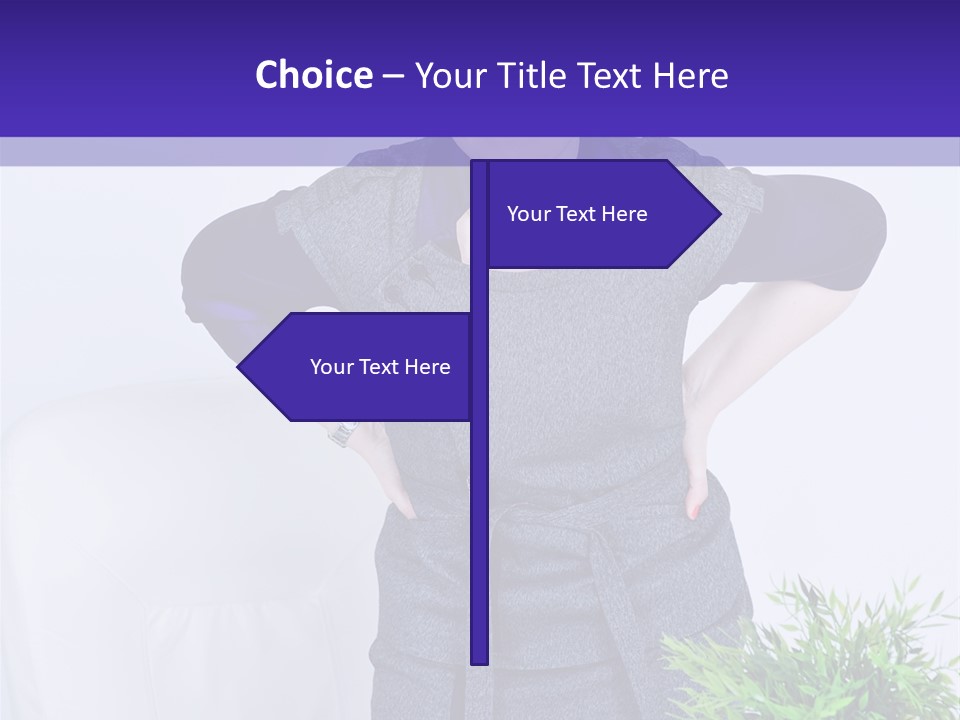 Backache Woman Lumbar PowerPoint Template