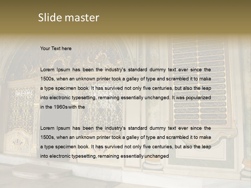 Fortress Aged Tourist PowerPoint Template