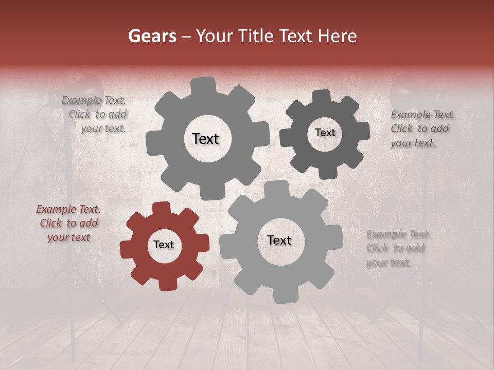 Grunge Equipment Floor PowerPoint Template