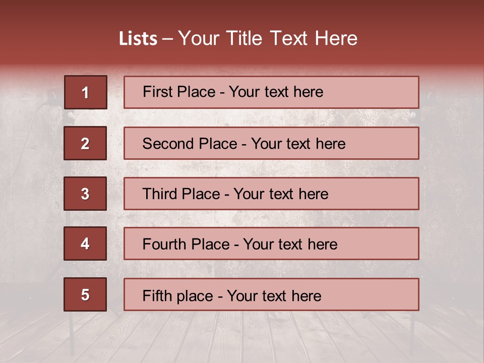 Grunge Equipment Floor PowerPoint Template