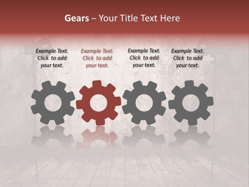 Grunge Equipment Floor PowerPoint Template