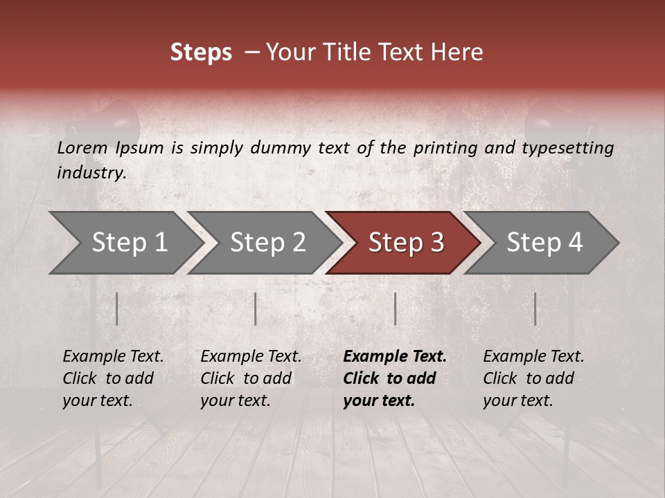 Grunge Equipment Floor PowerPoint Template