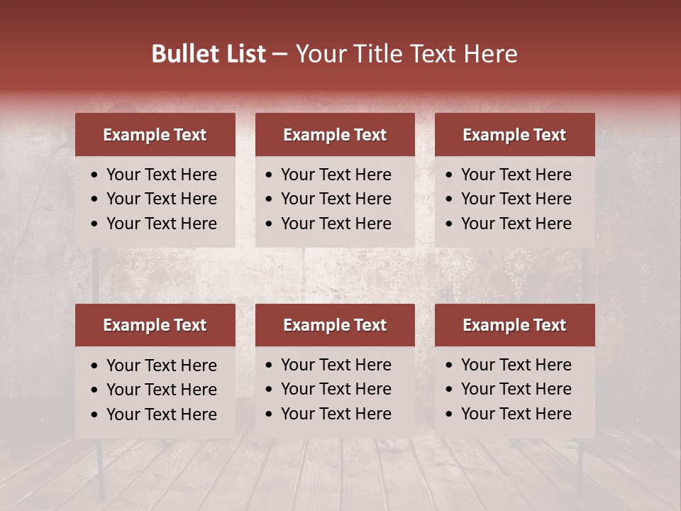 Grunge Equipment Floor PowerPoint Template